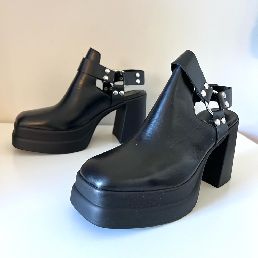 🆕FREE PEOPLE Hybrid Harness Boots Black Leather-Size 8.5 - Picture 8 of 17